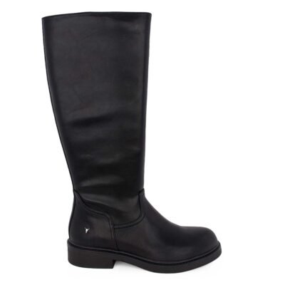 WINDSOR SMITH ΓΥΝΑΙΚΕΙΕΣ ΔΕΡΜΑΤΙΝΕΣ ΜΠΟΤΕΣ BLESSING BOOTS BLACK