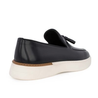 BOSS SHOES ΑΝΔΡΙΚΑ ΔΕΡΜΑΤΙΝΑ LOAFERS C7865 BLACK BERGAMO - Image 4