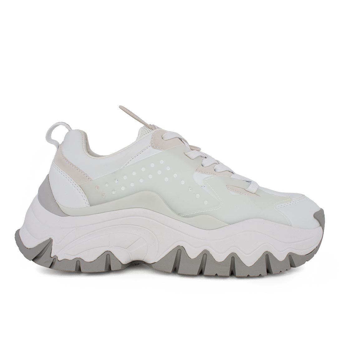 BUFFALO ΓΥΝΑΙΚΕΙΑ SNEAKERS TRAIL ONE WHITE VEGAN NAPPA