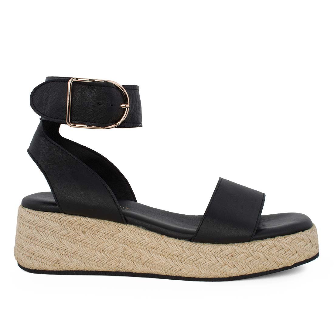 KOMIS & KOMIS ΓΥΝΑΙΚΕΙΑ ΔΕΡΜΑΤΙΝΑ FLATFORM ΠΕΔΙΛΑ K75 BLACK