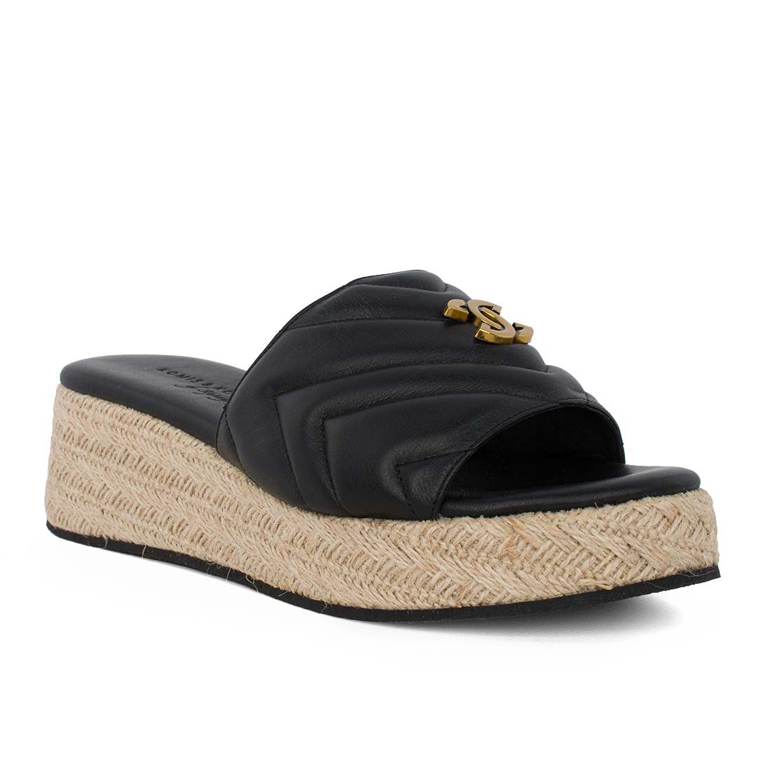 KOMIS & KOMIS ΓΥΝΑΙΚΕΙΕΣ ΔΕΡΜΑΤΙΝΕΣ FLATFORM ΠΑΝΤΟΦΛΕΣ ART. 62 BLACK - Image 2