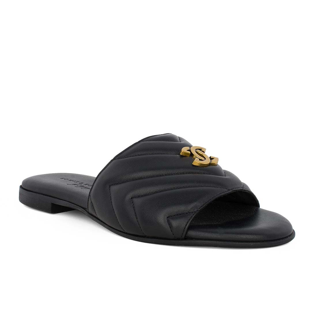 KOMIS & KOMIS ΓΥΝΑΙΚΕΙΕΣ ΔΕΡΜΑΤΙΝΕΣ FLAT ΠΑΝΤΟΦΛΕΣ ART. 4 BLACK - Image 2