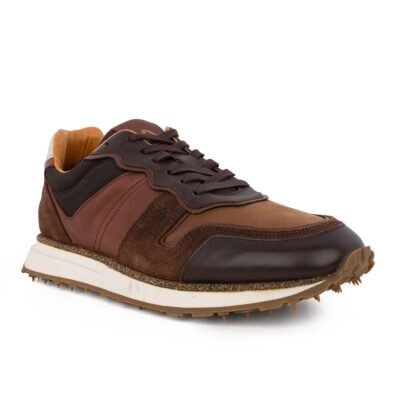 AMBITIOUS ΑΝΔΡΙΚΑ ΔΕΡΜΑΤΙΝΑ SNEAKERS CANADA BROWN COMB - Image 2
