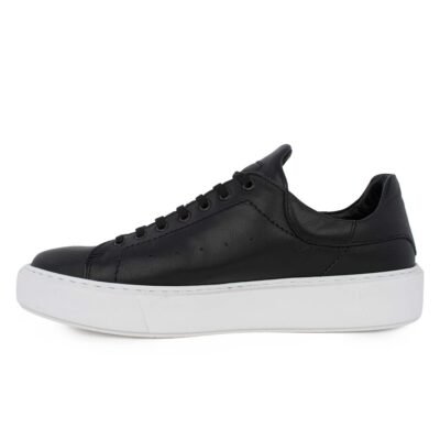 ROBINSON ΑΝΔΡΙΚΑ ΔΕΡΜΑΤΙΝΑ SNEAKERS 69103 BLACK - Image 3