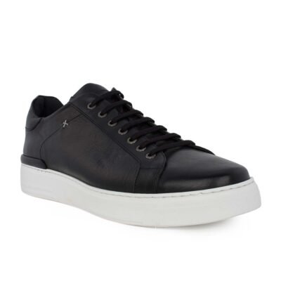 KRICKET ΑΝΔΡΙΚΑ ΔΕΡΜΑΤΙΝΑ SNEAKERS 4400 BLACK - Image 2