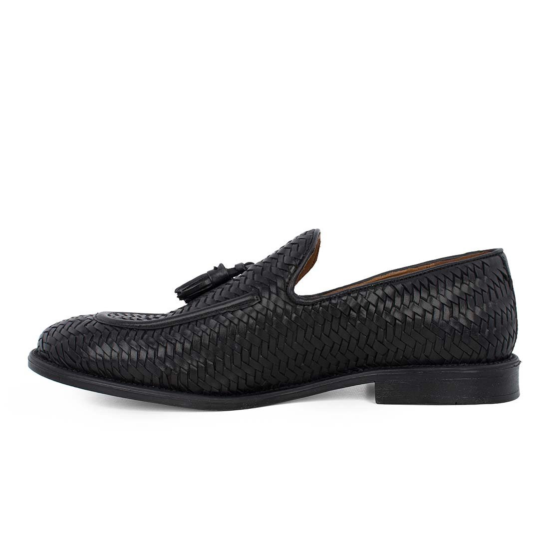 PHILIPPE LANG ΑΝΔΡΙΚΑ ΔΕΜΑΤΙΝΑ ΠΛΕΧΤΑ LOAFERS 4148 BLACK - Image 3