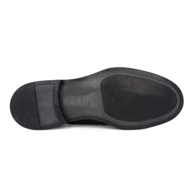 PHILIPPE LANG ΑΝΔΡΙΚΑ ΔΕΜΑΤΙΝΑ ΠΛΕΧΤΑ LOAFERS 4148 BLACK - Image 4