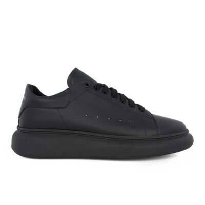 PERLAMODA ΑΝΔΡΙΚΑ ΔΕΡΜΑΤΙΝΑ SNEAKERS REY1K BLACK NAPPA