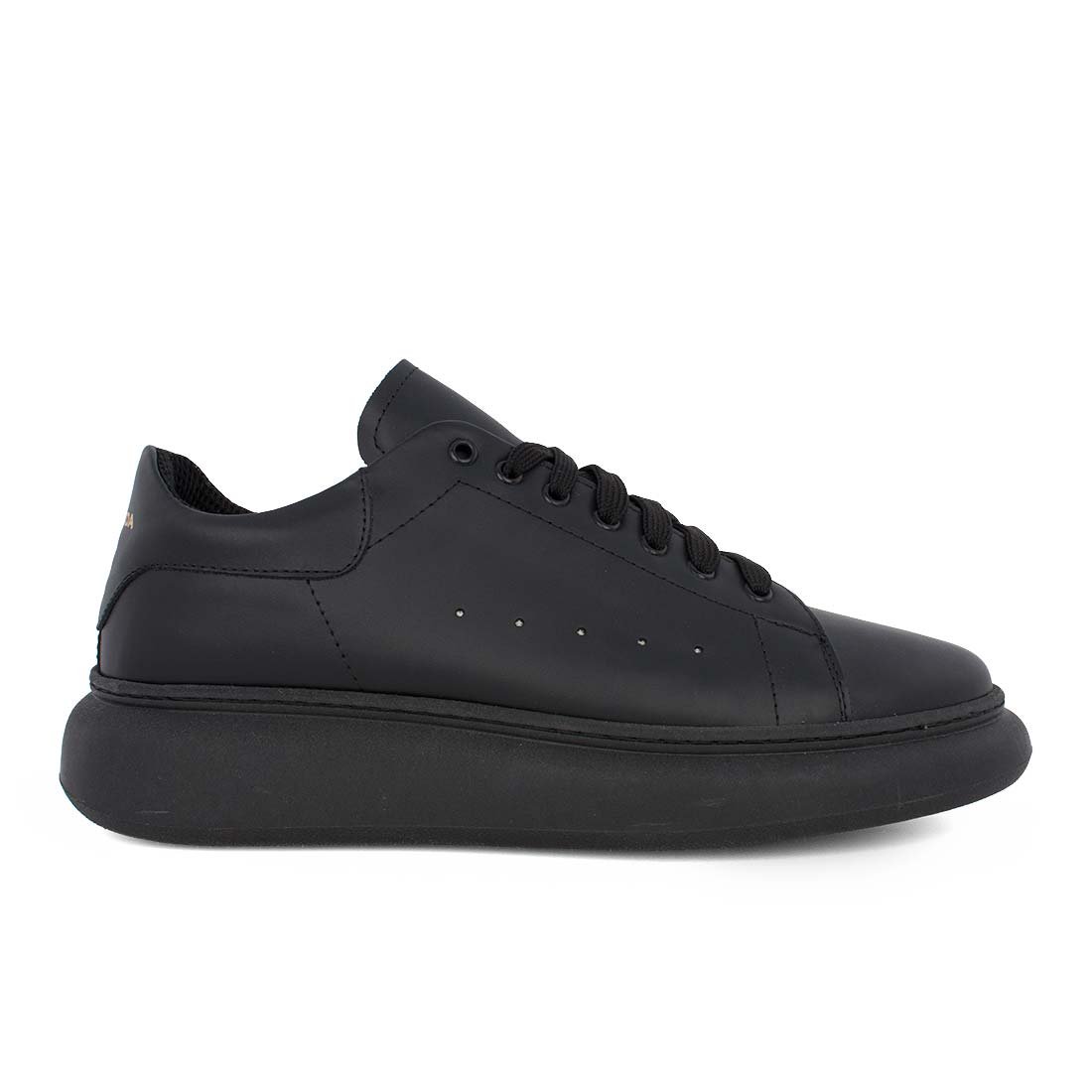 PERLAMODA ΑΝΔΡΙΚΑ ΔΕΡΜΑΤΙΝΑ SNEAKERS REY1K BLACK NAPPA