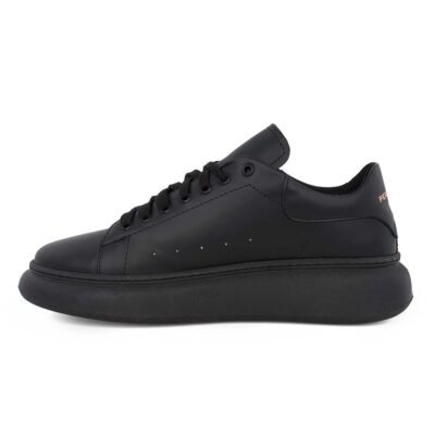 PERLAMODA ΑΝΔΡΙΚΑ ΔΕΡΜΑΤΙΝΑ SNEAKERS REY1K BLACK NAPPA - Image 3
