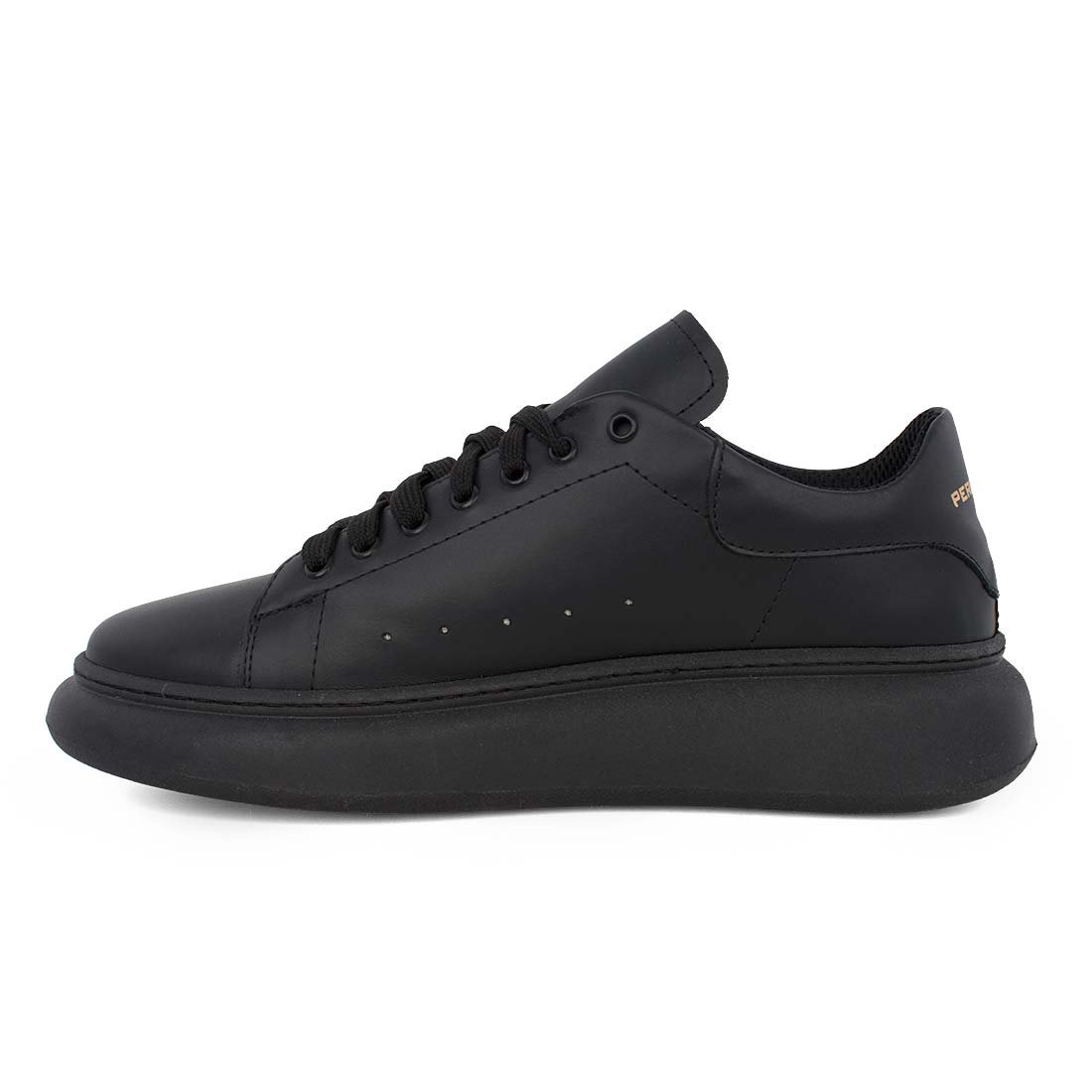 PERLAMODA ΑΝΔΡΙΚΑ ΔΕΡΜΑΤΙΝΑ SNEAKERS REY1K BLACK NAPPA - Image 3
