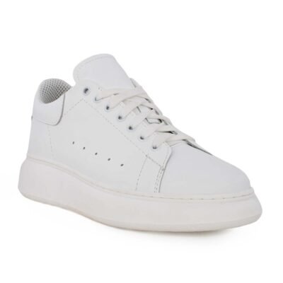 PERLAMODA ΑΝΔΡΙΚΑ ΔΕΡΜΑΤΙΝΑ SNEAKERS REY1K WHITE NAPPA - Image 2