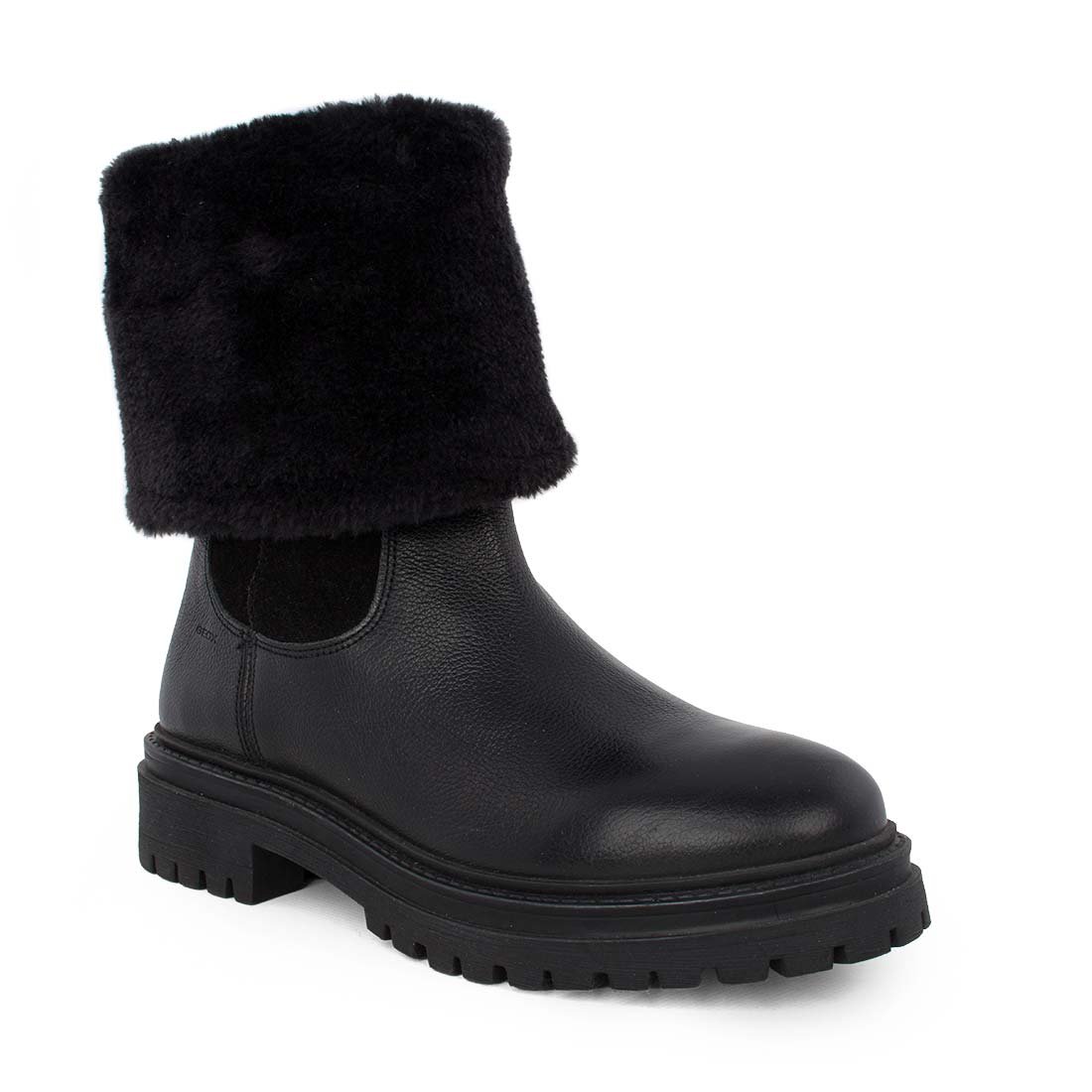 GEOX ΓΥΝΑΙΚΕΙΟ ΔΕΡΜΑΤΙΝΟ ΜΠΟΤΑΚΙ ΜΕ ΓΟΥΝΑΚΙ ΕΣΩΤΕΡΙΚΑ D IRIDEA M BLACK - Image 2