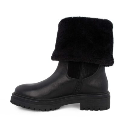 GEOX ΓΥΝΑΙΚΕΙΟ ΔΕΡΜΑΤΙΝΟ ΜΠΟΤΑΚΙ ΜΕ ΓΟΥΝΑΚΙ ΕΣΩΤΕΡΙΚΑ D IRIDEA M BLACK - Image 3