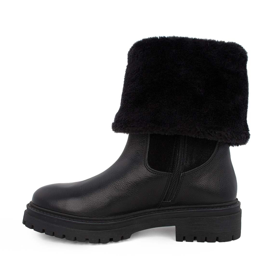 GEOX ΓΥΝΑΙΚΕΙΟ ΔΕΡΜΑΤΙΝΟ ΜΠΟΤΑΚΙ ΜΕ ΓΟΥΝΑΚΙ ΕΣΩΤΕΡΙΚΑ D IRIDEA M BLACK - Image 3