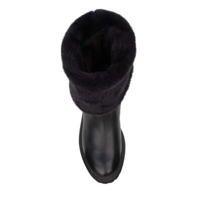 GEOX ΓΥΝΑΙΚΕΙΟ ΔΕΡΜΑΤΙΝΟ ΜΠΟΤΑΚΙ ΜΕ ΓΟΥΝΑΚΙ ΕΣΩΤΕΡΙΚΑ D IRIDEA M BLACK - Image 5