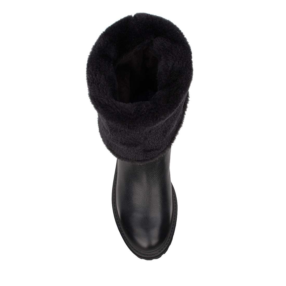 GEOX ΓΥΝΑΙΚΕΙΟ ΔΕΡΜΑΤΙΝΟ ΜΠΟΤΑΚΙ ΜΕ ΓΟΥΝΑΚΙ ΕΣΩΤΕΡΙΚΑ D IRIDEA M BLACK - Image 5