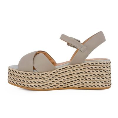 KANNA ΓΥΝΑΙΚΕΙΕΣ ΔΕΡΜΑΤΙΝΕΣ ΠΛΑΤΦΟΡΜΕΣ 21KV21062 LIGHT GREY - Image 3