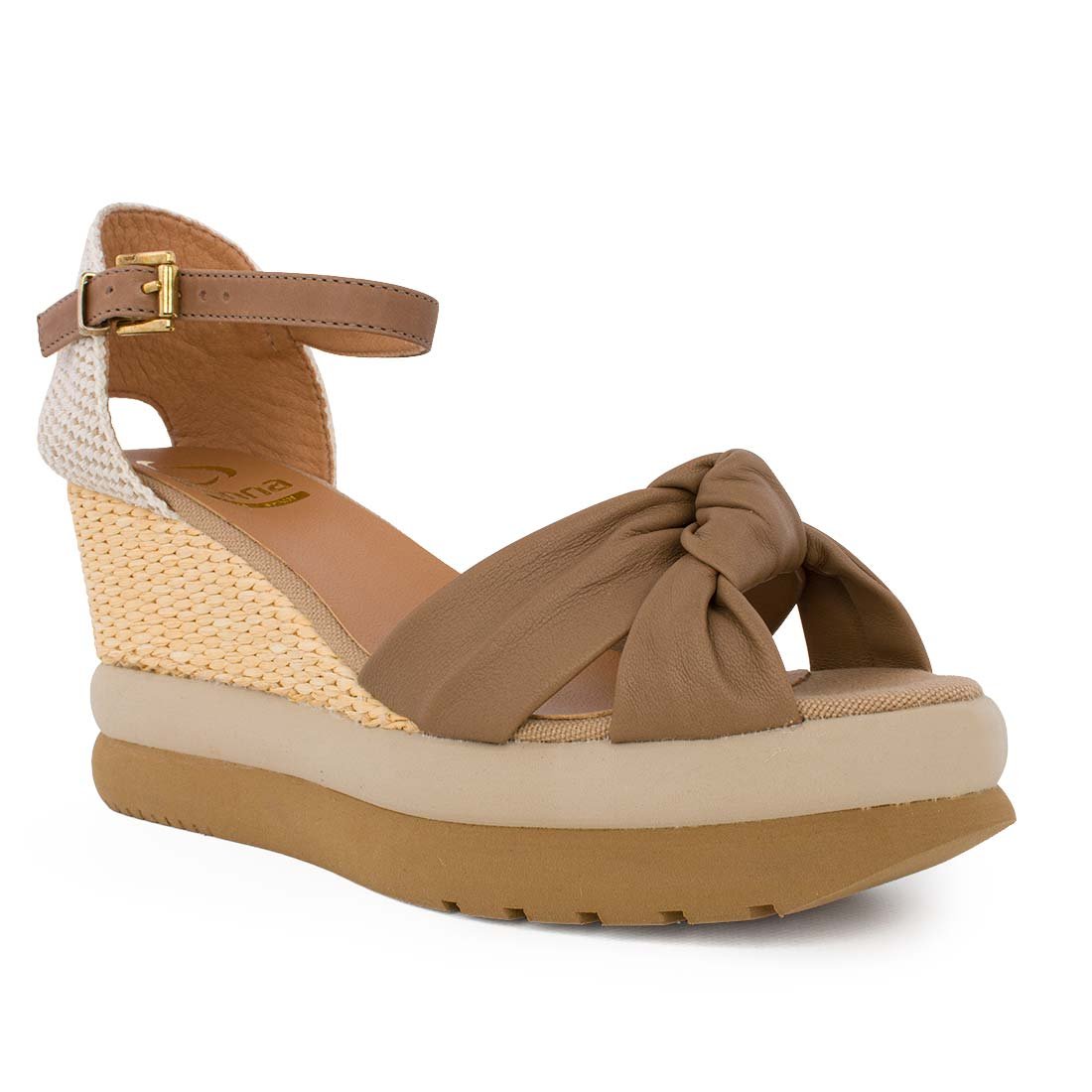 KANNA ΓΥΝΑΙΚΕΙΕΣ ΔΕΡΜΑΤΙΝΕΣ ΠΛΑΤΦΟΡΜΕΣ 21KV21233 COGNAC - Image 2