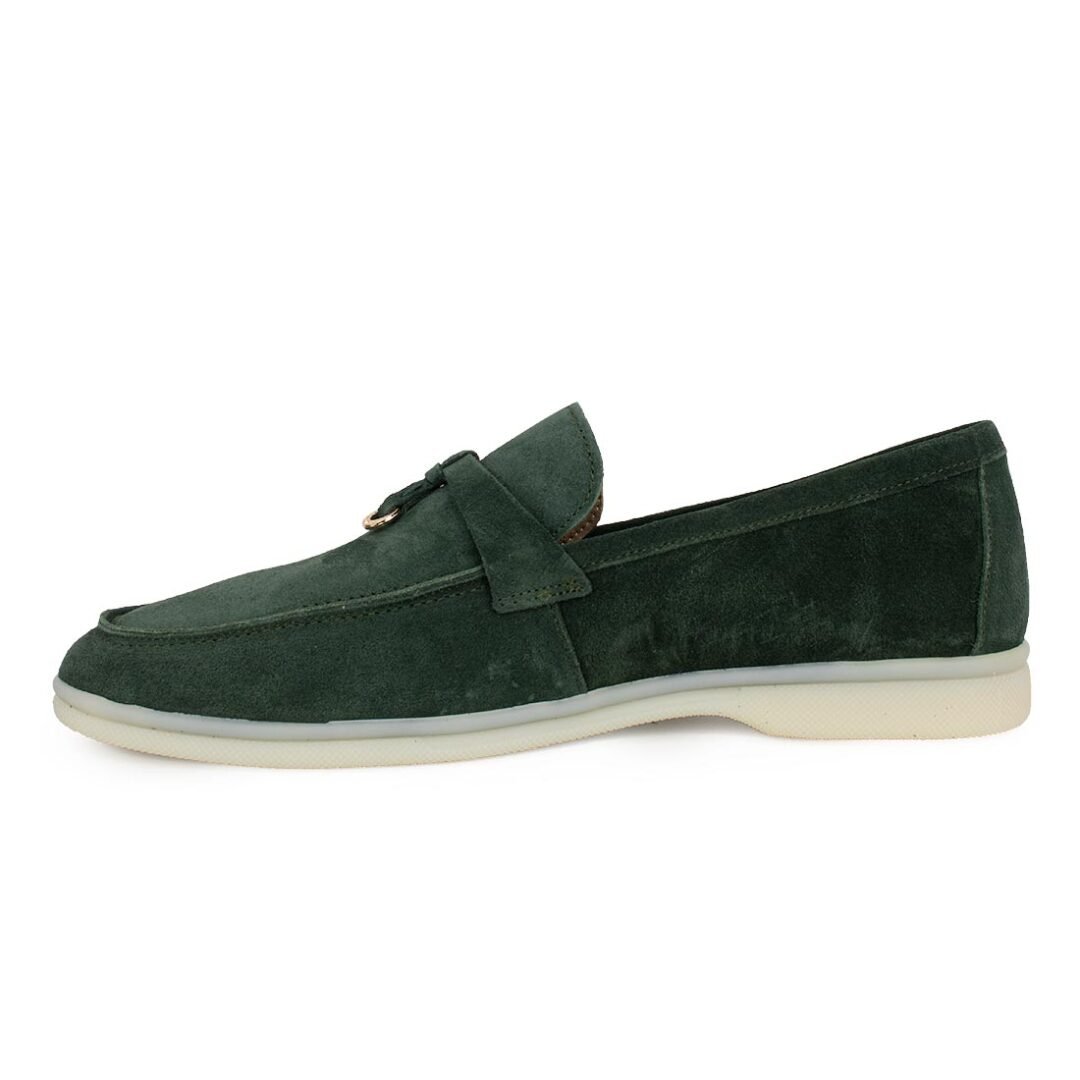 KOMIS & KOMIS ΓΥΝΑΙΚΕΙΑ SUEDE LOAFERS A500 GREEN - Image 3