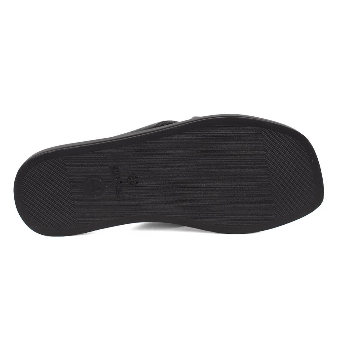 TAMARIS ΓΥΝΑΙΚΕΙΕΣ ΔΕΡΜΑΤΙΝΕΣ FLAT ΠΑΝΤΟΦΛΕΣ 1-27118-20 001 ΜΑΥΡΕΣ - Image 4