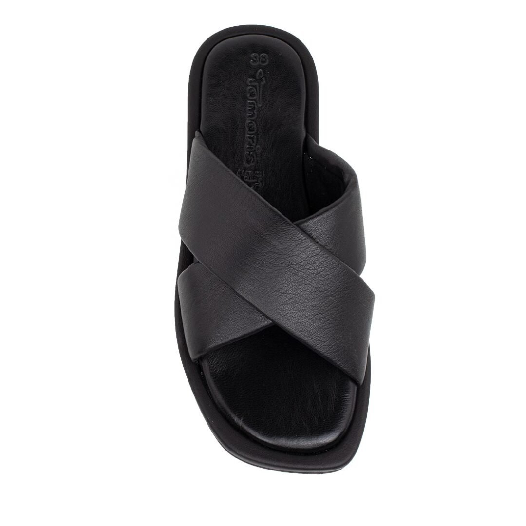 TAMARIS ΓΥΝΑΙΚΕΙΕΣ ΔΕΡΜΑΤΙΝΕΣ FLAT ΠΑΝΤΟΦΛΕΣ 1-27118-20 001 ΜΑΥΡΕΣ - Image 5