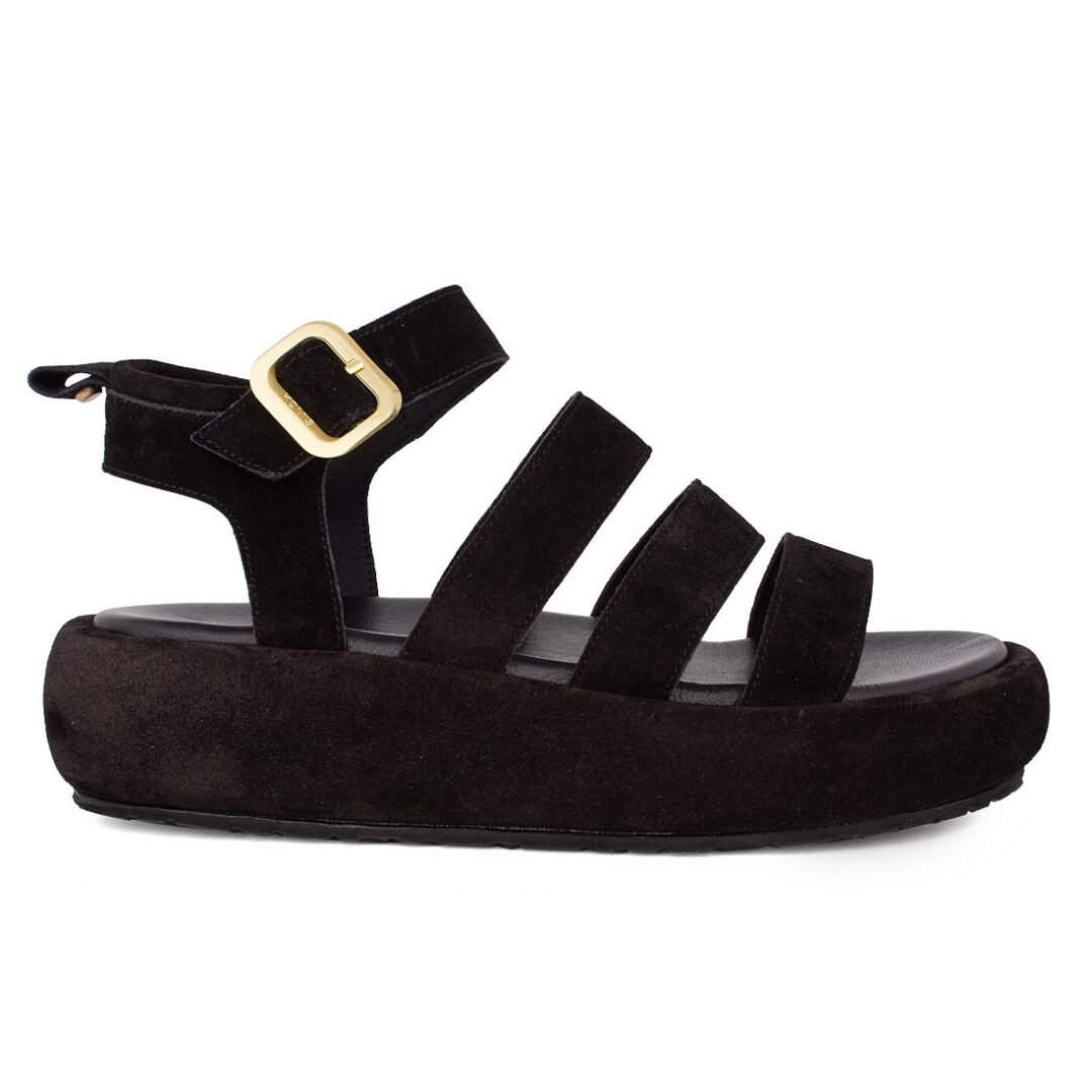 KOMIS & KOMIS ΓΥΝΑΙΚΕΙΑ ΔΕΡΜΑΤΙΝΑ FLATFORM ΠΕΔΙΛΑ B304 BLACK