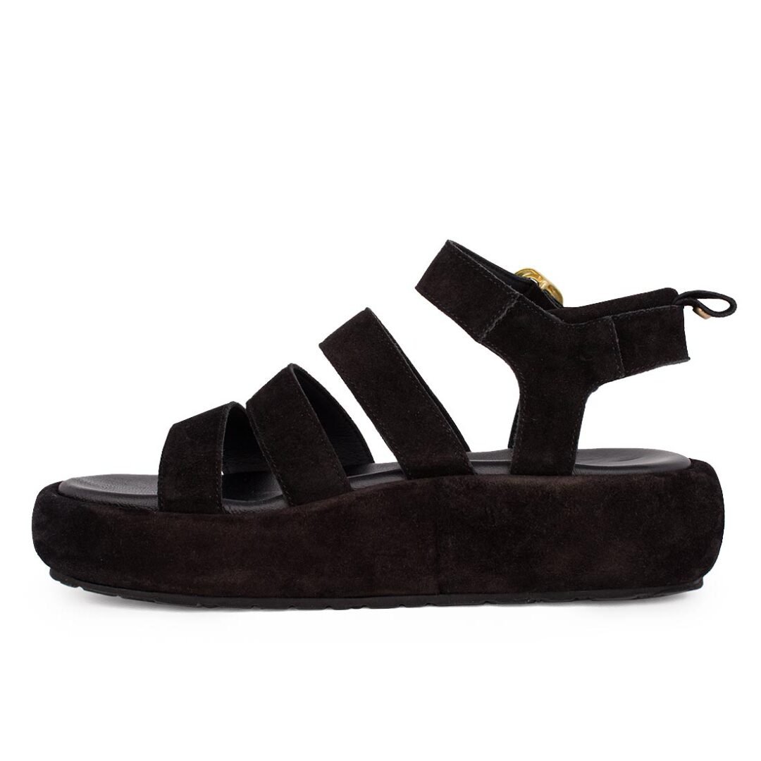 KOMIS & KOMIS ΓΥΝΑΙΚΕΙΑ ΔΕΡΜΑΤΙΝΑ FLATFORM ΠΕΔΙΛΑ B304 BLACK - Image 3