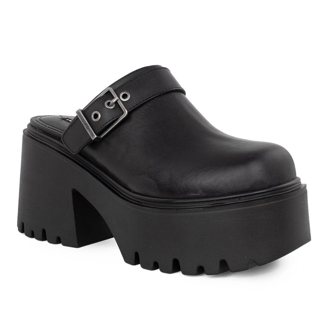 WINDSOR SMITH ΓΥΝΑΙΚΕΙΑ ΔΕΡΜΑΤΙΝΑ MULES LUCK BLACK - Image 2