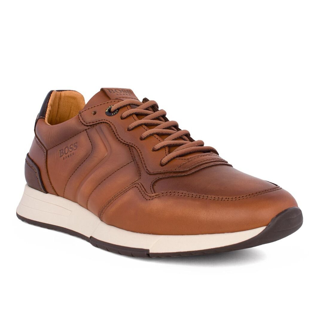 BOSS SHOES ΑΝΔΡΙΚΑ ΔΕΡΜΑΤΙΝΑ SNEAKERS ZX290/B COGNAC - Image 2