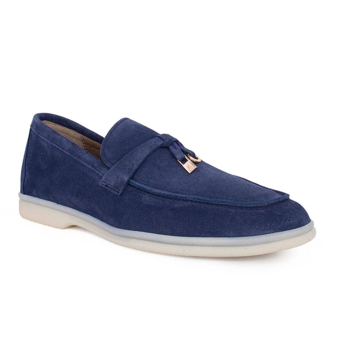 KOMIS & KOMIS ΓΥΝΑΙΚΕΙΑ ΔΕΡΜΑΤΙΝΑ LOAFERS B500 BLUE SUEDE - Image 2