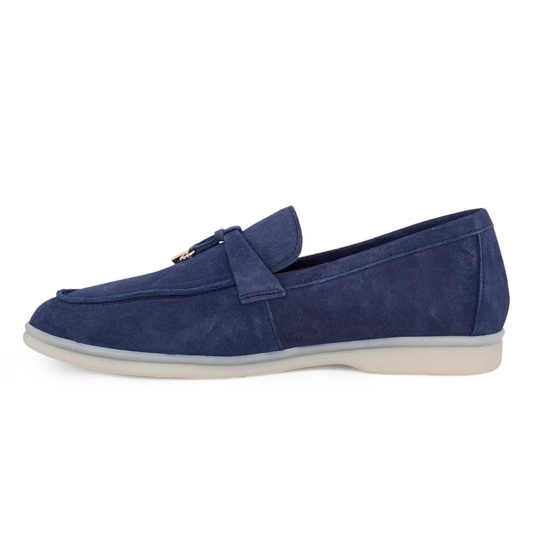 KOMIS & KOMIS ΓΥΝΑΙΚΕΙΑ ΔΕΡΜΑΤΙΝΑ LOAFERS B500 BLUE SUEDE - Image 3
