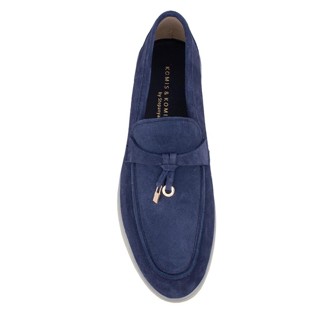 KOMIS & KOMIS ΓΥΝΑΙΚΕΙΑ ΔΕΡΜΑΤΙΝΑ LOAFERS B500 BLUE SUEDE - Image 5