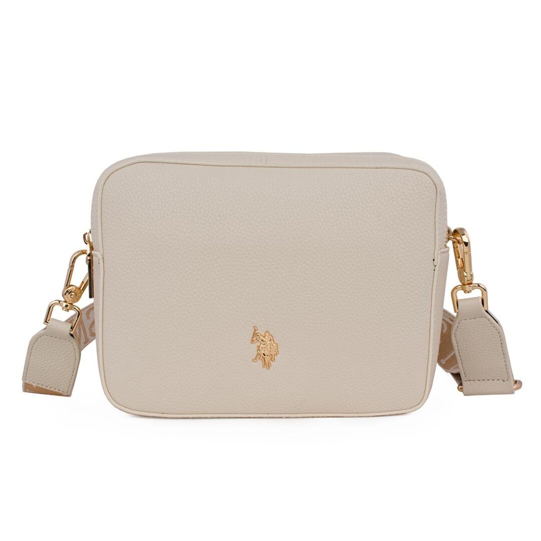 US POLO ΓΥΝΑΙΚΕΙΑ CROSSBODY ΤΣΑΝΤΑ NEW MANSION 2ZIP CROSSBODY PU OFF WHITE