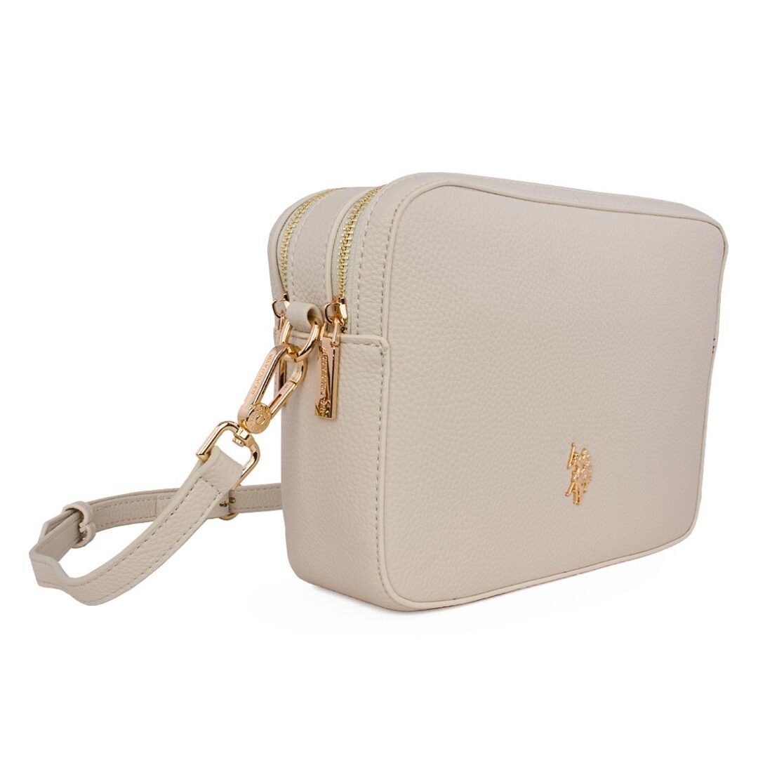 US POLO ΓΥΝΑΙΚΕΙΑ CROSSBODY ΤΣΑΝΤΑ NEW MANSION 2ZIP CROSSBODY PU OFF WHITE - Image 3
