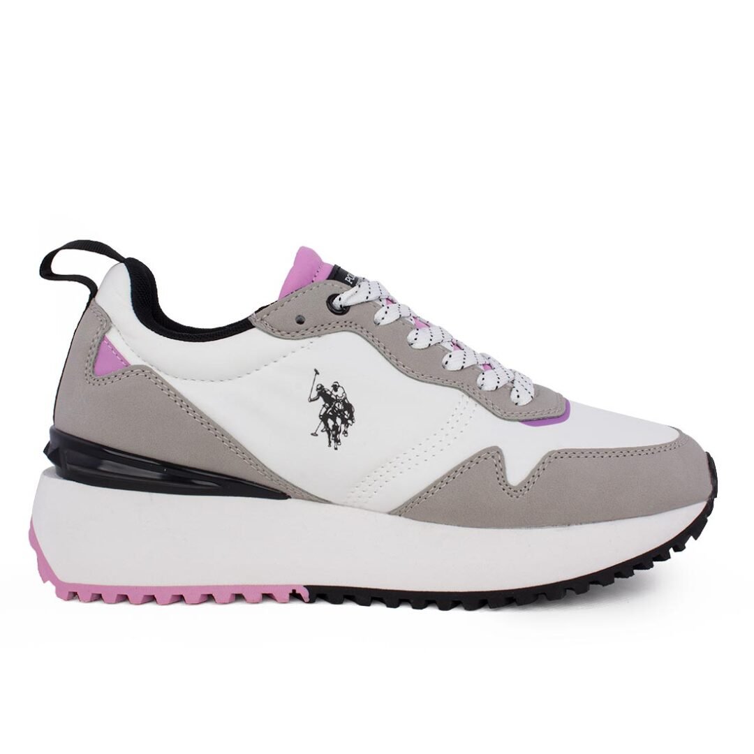 US POLO ΓΥΝΑΙΚΕΙΑ SNEAKERS BAYLE001 WHITE/LILA