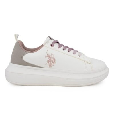US POLO ΓΥΝΑΙΚΕΙΑ SNEAKERS HELIS026 WHITE/PINK