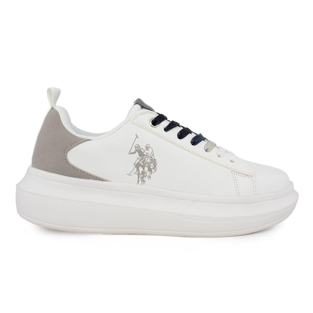 US POLO ΓΥΝΑΙΚΕΙΑ SNEAKERS HELIS026 WHITE/GREY