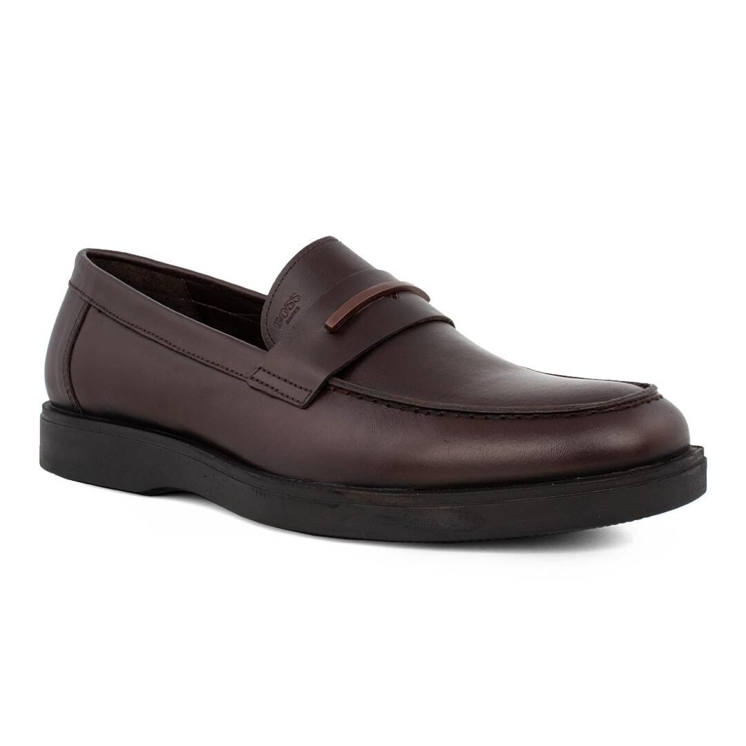 BOSS SHOES ΑΝΔΡΙΚΑ ΔΕΡΜΑΤΙΝΑ LOAFERS X7158 BROWN - Image 2