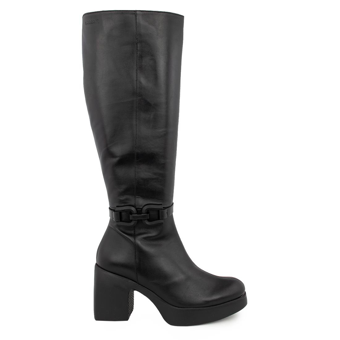 WONDERS FLY ΓΥΝΑΙΚΕΙΑ ΔΕΡΜΑΤΙΝΗ ΜΠΟΤΑ H-4943 BLACK