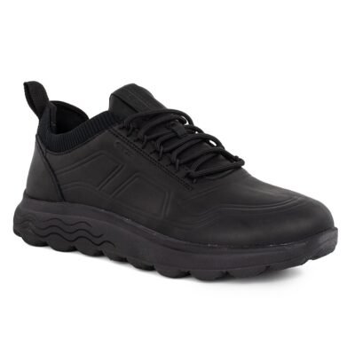 GEOX ΑΝΔΡΙΚΑ ΔΕΡΜΑΤΙΝΑ COMFORT SNEAKERS SPHERICA D ΜΑΥΡΑ - Image 2
