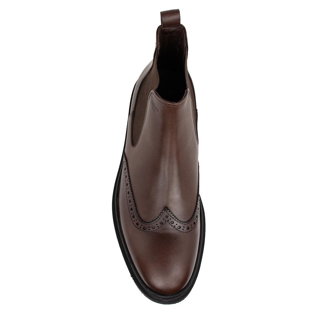 BOSS SHOES ΑΝΔΡΙΚΑ ΔΕΡΜΑΤΙΝΑ CHELSEA ΜΠΟΤΑΚΙΑ U6795 ΚΑΦΕ - Image 5