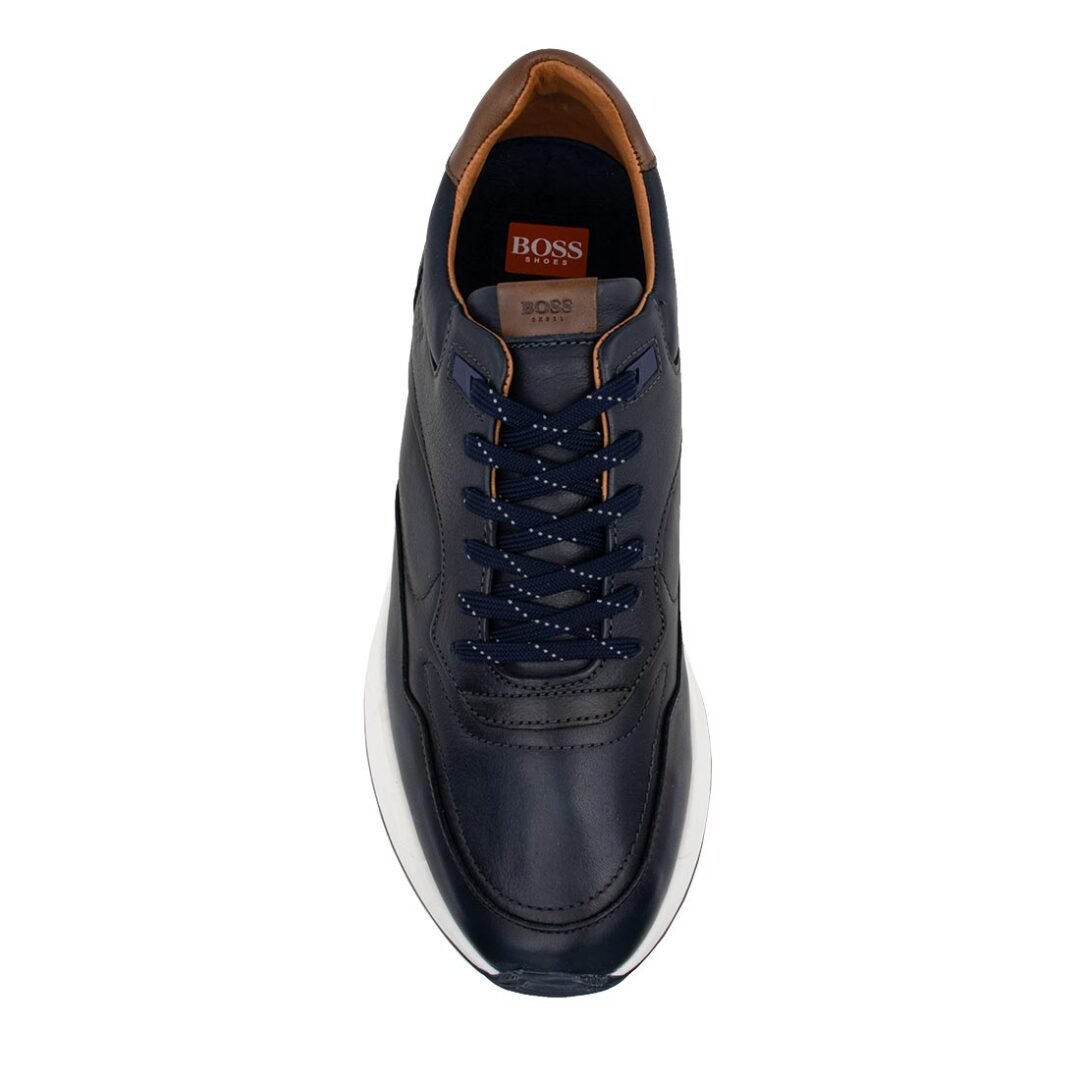 BOSS SHOES ΑΝΔΡΙΚΑ ΔΕΡΜΑΤΙΝΑ SNEAKERS X301 BLUE - Image 5