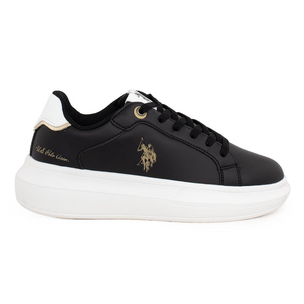 US POLO ΓΥΝΑΙΚΕΙΑ SNEAKERS CHELIS001 ΜΑΥΡΑ