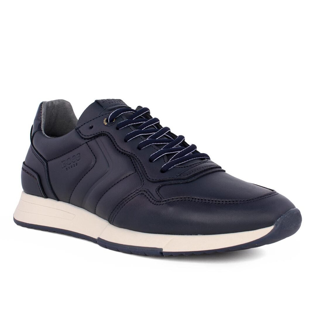 BOSS SHOES ΑΝΔΡΙΚΑ ΔΕΡΜΑΤΙΝΑ SNEAKERS ZX290/B BLUE - Image 2