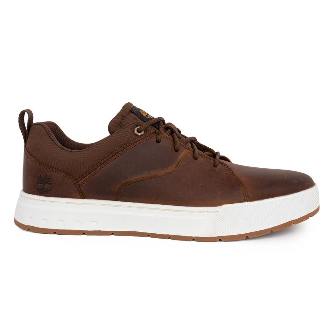 TIMBERLAND ΑΝΔΡΙΚΑ ΔΕΡΜΑΤΙΝΑ SNEAKERS MAPLE GROVE OXFORD A5Z1S 358 MEDIUM BROWN FULL GRAIN