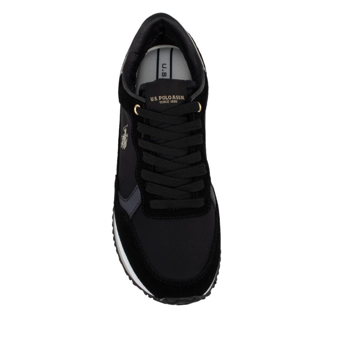 US POLO ΓΥΝΑΙΚΕΙΑ ΔΕΡΜΑΤΙΝΑ SNEAKERS CLEEF004C BLACK - Image 6