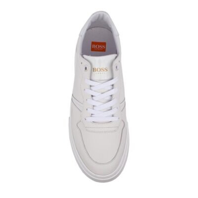 BOSS SHOES ΑΝΔΡΙΚΑ ΔΕΡΜΑΤΙΝΑ SNEAKERS ZA220 WHITE - Image 6
