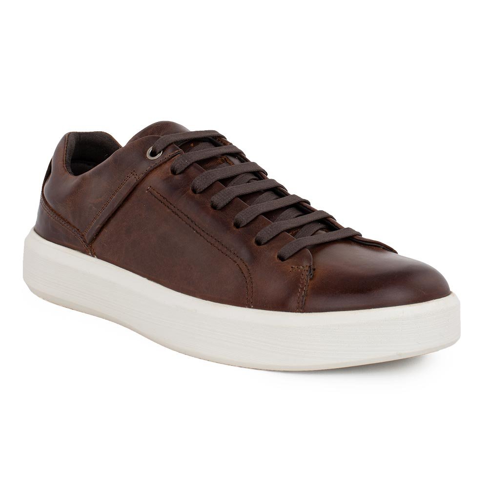 GEOX ΑΝΔΡΙΚΑ ΔΕΡΜΑΤΙΝΑ SNEAKERS VELLETRI A BROWN - Image 2