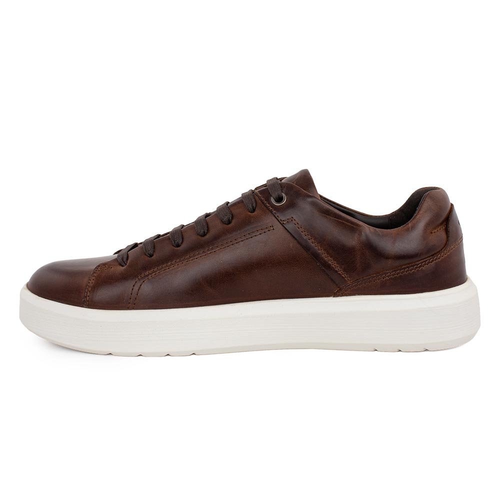 GEOX ΑΝΔΡΙΚΑ ΔΕΡΜΑΤΙΝΑ SNEAKERS VELLETRI A BROWN - Image 3